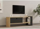 Skye Decor, Yonca, Tavolino Per Tv, Antracite, 100 % Slipboard Rivestito In Melamina, 120 X 25 X 36,8 Cm