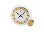 Ams 168 Orologio Da Tavolo Al Quarzo Rotondo Dorato In Metallo Moderno Con Numeri Romani In Vetro