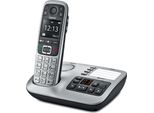 Schnurlostelefon schwarz / silber mit anrufbeantworter Gigaset E560A