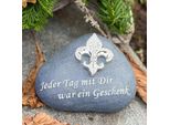 Eberin - Pietra Commemorativa Grande Con Motivo "Lily"" E Scritta ""Ogni Giorno Con Te è Stato Un Regalo"" - Antracite"