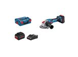 Smerigliatrice Angolare Bosch Professional Gwx 18V-15 C, 1500W, 11000 Giri/Min, Diametro Disco 125 Mm, 2 Batterie Procore 5,5Ah, Caricatore Gal 1880 Hp, L-Boxx, Blu