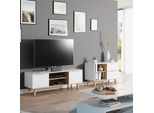 Vicco Cassettiera Per Camera Da Letto Nautica, 90 X 61 Cm, Bianco/Sonoma