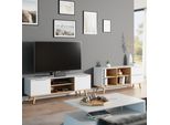 Vicco Cassettiera Per Camera Da Letto Nautica, 134.1 X 61 Cm, Bianco/Sonoma
