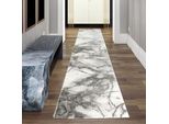 Tappeto In Marmo Con Fibre Lucide Di Colore Grigio Dimensioni - 80 X 300 Cm