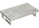 Doporro Mensola Sospesa Per Lavabo Da Appoggio 45X80 Cm In Legno Effetto Cemento Chiaro, Consolle Da Parete Per Bagno Con Staffe, Mobile Da Bagno Design Industriale Platte02