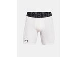 Under Armour Uomo Heatgear Armour Compression Shorts Bianco/Nero L Intimo Da Corsa