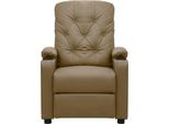 Syfax™ Poltrona Massaggiante Cappuccino In Pelle Finta