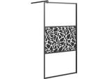 Vidaxl Schermo Doccia Per Cabina Doccia 100X195Cm Esg Design Pietra Nero
