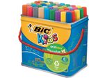Bic 8922251 Bic Kids Penne Con Punta In Fibra Visacolor Xl, Confezione Da 48 Pezzi