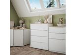 Vicco Credenza Betti, 80 X 101.9 Cm Con 4X Cassetti, Bianco/Sonoma