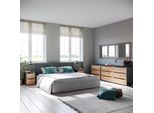 Vicco Credenza Ruben, 48 X 77.6 Cm Con Cassetti, Quercia Dorata/Antracite/Antracite