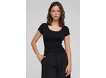 Urban Classics - Tee A Costine Babylock Da Donna, Nero - Xs