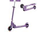 Costway Scooter Scooter Per Bambini, Monopattino A Pedali Con Ruote A Led, Manubrio Pieghevole, Monopattino Per Bambini Regolabile In Altezza, Monopattino Da Città Per Bambini E Bambine Dai 3 Anni In Su