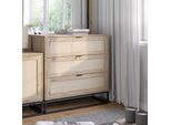 Vicco Cassettiera Natal, 92 X 92.5 Cm Con 3X Cassetti, Rovere