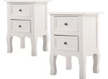 Set Di Comodini In 2 Pezzi, Bianco