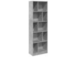 Vidaxl Libreria Grigio Cemento 57X28,5X174 Cm Materiale A Base Di Legno