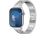 Watch Se - 40 Mm, Watch Se 2023 - 40 Mm, Watch Se 2022 - 40 Mm, Watch 9 - 41 Mm, Watch 8 - 41 Mm, Watch 7 - 41 Mm, Watch 6 - 40 Mm, Watch 5 - 40 Mm, Watch 4 - 40 Mm, Watch 4 - 40 Mm, Watch 41 Mm, Watch 40 Mm, Watch 3 - 38 Mm, Watch 38 Mm, Watch 2 - 38 Mm, Watch 1 - 38 Mm, Watch 1 - 38 Mm, Watch 10 - 42 Mm Cinturino: Selencia Diamantgliederband