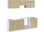 Vidaxl Set Di Armadietti Da Cucina 8 Pezzi Lyon Sonoma In Legno Di Quercia
