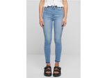 PáNské DžíNy Urban Classics Skinny Fit Jeans Clearblue Bleached - 27