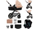 Kinderkraft Passeggino Combinato Moov 2 3In1 Sand Beige - Ruote In Schiuma