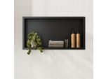 Sonni Nicchia Doccia 60X30X10Cm Nero Mensola Da Incasso Per Nicchia In Acciaio Inox