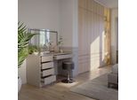 Vicco Tavolo Da Toilette Sherry, 120 Cm Con Specchio Led E Sgabello, Cachemire
