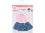 Gonna Corolle Con Balze E Maglietta Per Baby Doll, 30 Cm.