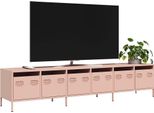 Vidaxl Mobile Tv Rosa 202X39X43,5 Cm Acciaio Laminato A Freddo