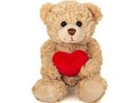 Teddy Hermann Teddy Mit Herz, Kuscheltier, Stofftier, PlüSchtier, Beige, 20 Cm, 913313