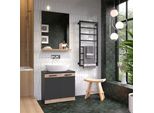Vicco Specchio Per Il Bagno Niko, 60 X 80 Cm, Antracite/Quercia Vichinga