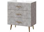 Vicco Cassettiera Velia, 70 X 78.5 Cm Con 3 Cassetti, Grigio