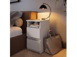Vicco Comodino Camera Da Letto Monty, 25 X 59.1 Cm Set Di 2, Bianco