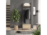 Vicco Armadio Enya, 60 X 180 Cm Con Cassetto, Legno/Nero