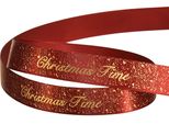 Nastro Natalizio Rosso Oro 15Mm 20M Nastro Regalo Decorazione Natalizia