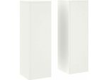 Vidaxl Supporto Per Piante 2 Pezzi Bianco 24 X 24 X 75 Cm Acciaio
