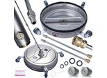 Rosfix Set Surface Cleaner 50 Cm Acciaio Inox – 275 Bar, Attacco Rapido Da 3/8”, 2 Ugelli, 2 Lance | Per Il Lavaggio Ad Alta Pressione Di Cortili