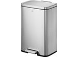 Eko - Cestino A Pedale Madison Da 50 Litri - Plastica In Acciaio Inox - Acciaio Inox Opaco