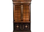 Casa Padrino Libreria In Stile Vintage Marrone / Colori Naturali / Nero 146,5 X 46 X H. 247 Cm - Mobile In Legno Massiccio - Mobile A Scaffale - Mobile Da Soggiorno - Mobile Da Ufficio - Mobili In Legno Massiccio