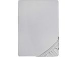 Lenzuolo A Pieghe In Microfibra Interlock Jersey Grigio Argento 90 X 190 - 100 X 200 Cm