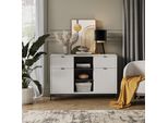 Vicco Cassettiera Per Camera Da Letto Eliza, 120 X 81.2 Cm Con 2 Cassetti E 2 Ante, Bianco