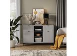 Vicco Cassettiera Per Camera Da Letto Eliza, 120 X 81.2 Cm Con 2 Cassetti E 2 Ante, Grigio