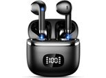 Bluetooth 5.3 In-Ear Cuffie 4 Enc Noise Cancelling Mic, Cuffie Senza Fili Con 40 Ore Di Riproduzione, Indicatore Led, Auricolari Per Il Lavoro, Il Gioco, Lo Sport