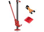 Wiltec Farm Jack - Set Compatto Per Atv/Rimorchi, Martinetto Fino A 3000 Kg Con Adattatore Per Spessori E Sollevamento Ruote