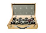 Set Da Bocce In Valigetta Di Legno / 8 Palle Da Bocce Con Palla Bersaglio RE65