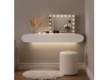 Vicco Specchio Da Toilette Greta, 58 X 47 Cm Con Illuminazione A Led, Bianco