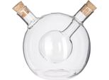 5Five Simply Smart Essig- Und ÖLkaraffe Kugel, Essigspender, Glas, 600 + 420 Ml, 150029