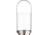 Casablanca Windlicht, "Lantern"", Glas, Metall, Champagnerfarben, Klar, , L. 18 Cm, B. 19 Cm, H. 36 Cm 84114"