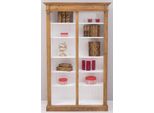 Casa Padrino Libreria In Stile Country Marrone/Bianco 120 X 39 X H. 197 Cm - Mobile In Legno Massello - Mobile A Scaffale - Mobile Da Soggiorno - Mobile Da Ufficio - Mobili In Stile Country