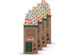 Cannucce Di Carta (200 Pezzi) 100% Biodegradabili - Cannucce Di Carta Colorate E Sostenibili 100% Carta Kraft - Robuste, Stabili Ed Ecologiche