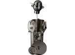 Gilde Flaschenhalter, "Schrauber"", Metall, Silberfarben, , L. 13 Cm, B. 13,5 Cm, H. 35 Cm 65485"